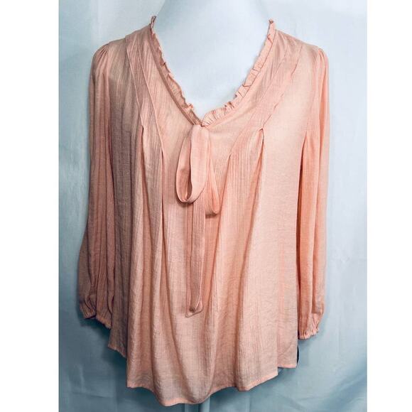 Zac & Rachel Dusty Pink Bohemian Pink Blouse Small - Picture 3 of 9